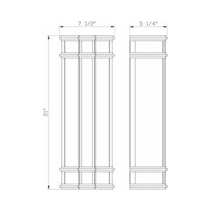 Eurofase - Monte 21" LED Outdoor Wall Light - Lights Canada