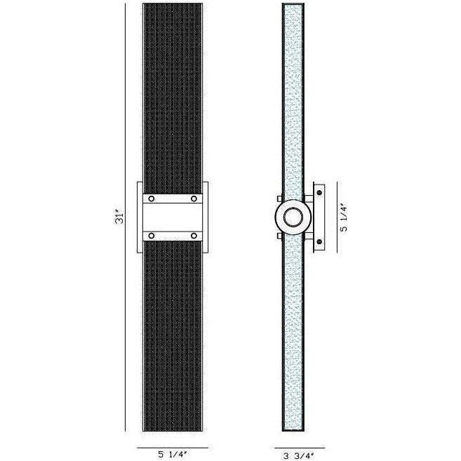 Eurofase - Admiral 31" LED Outdoor Wall Light - Lights Canada