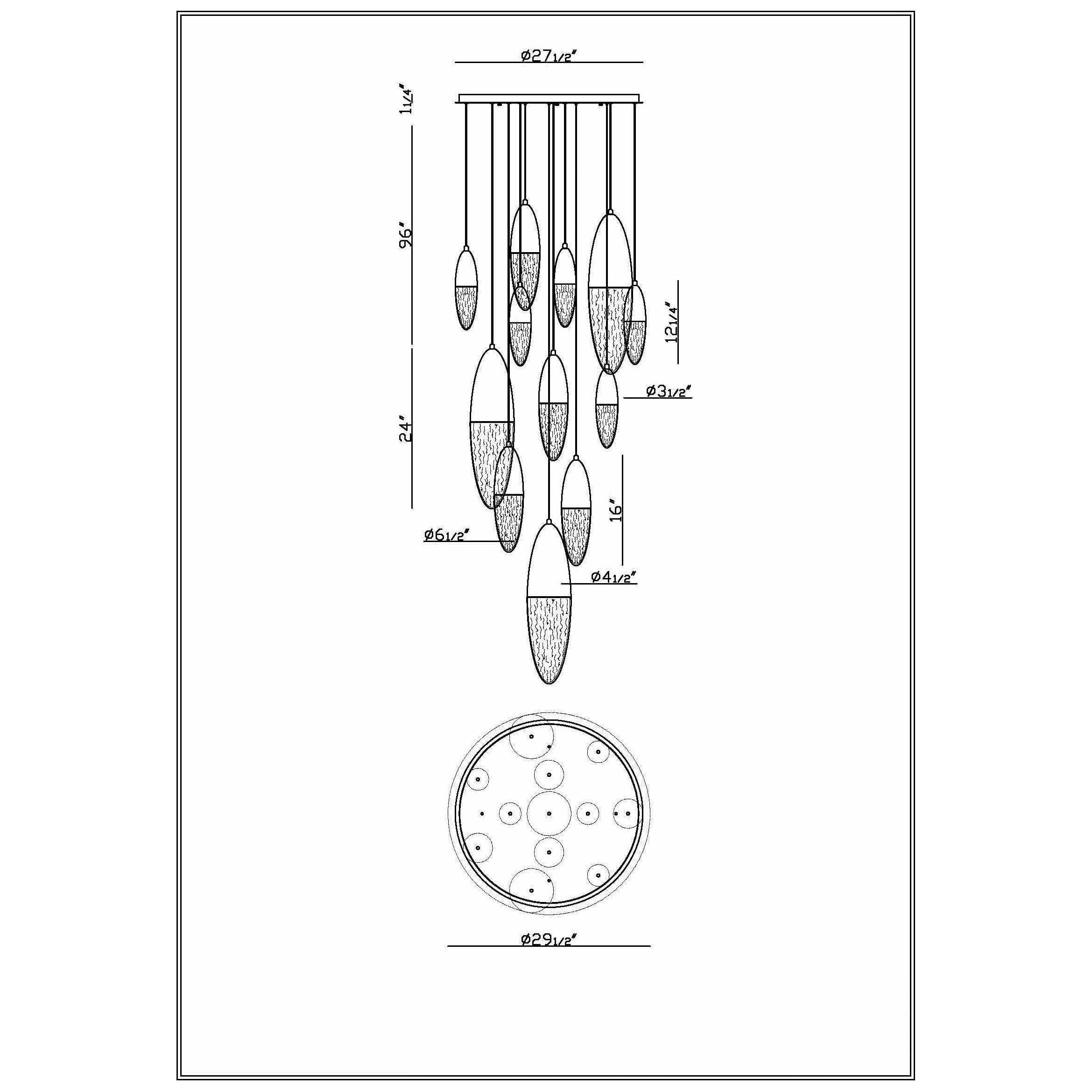 Eurofase - Ecrou 12 Light Chandelier - Lights Canada