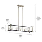 Kichler - Kichler Lente Linear Chandelier 5Lt - Lights Canada