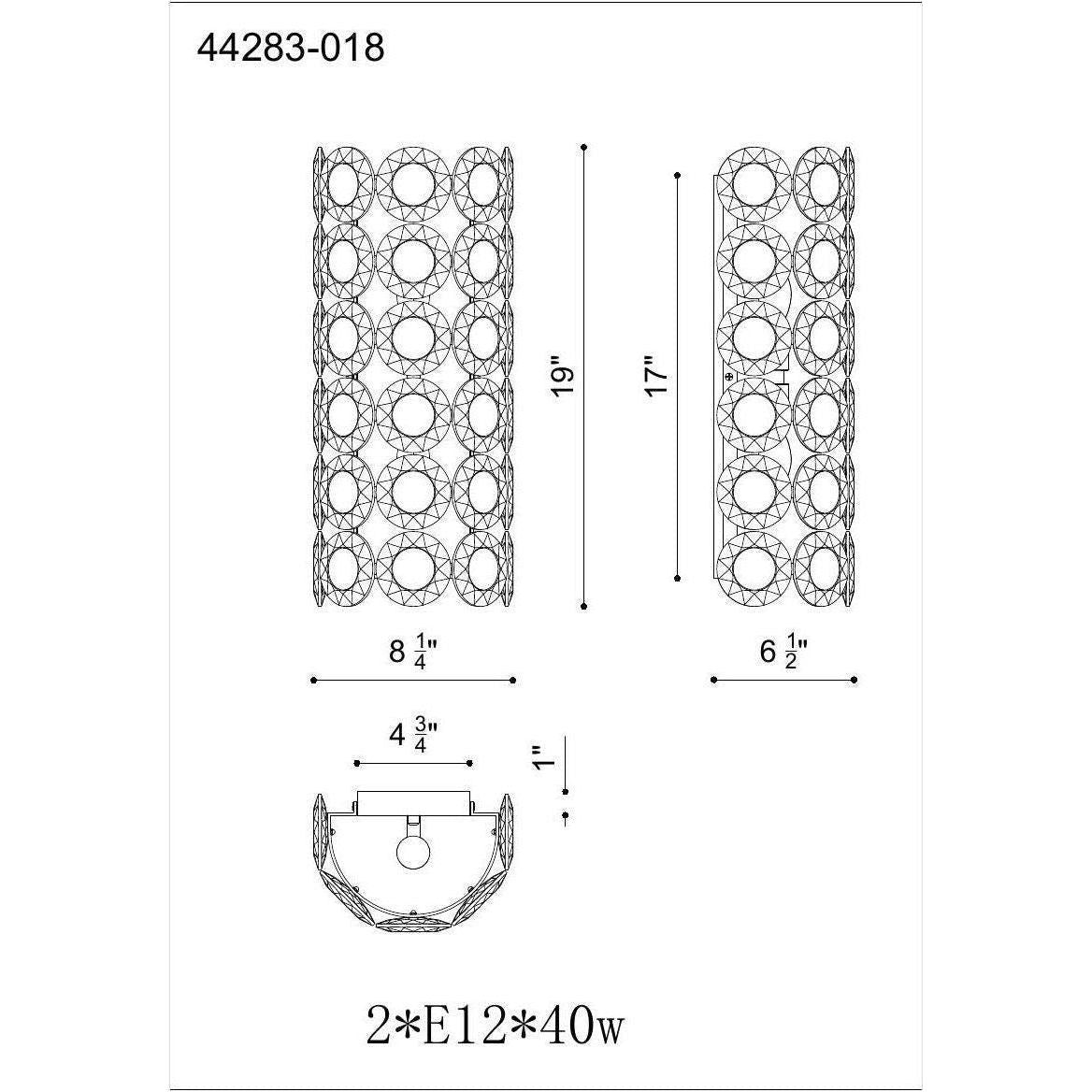 Eurofase - Perrene 2 Light Sconce - Lights Canada