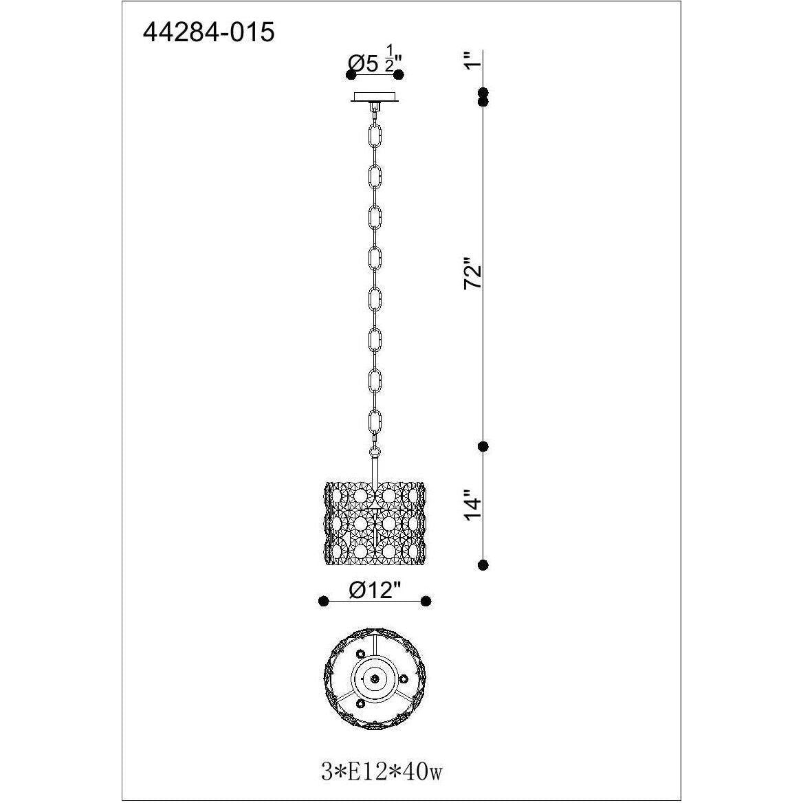 Eurofase - Perrene 3 Light Chandelier - Lights Canada