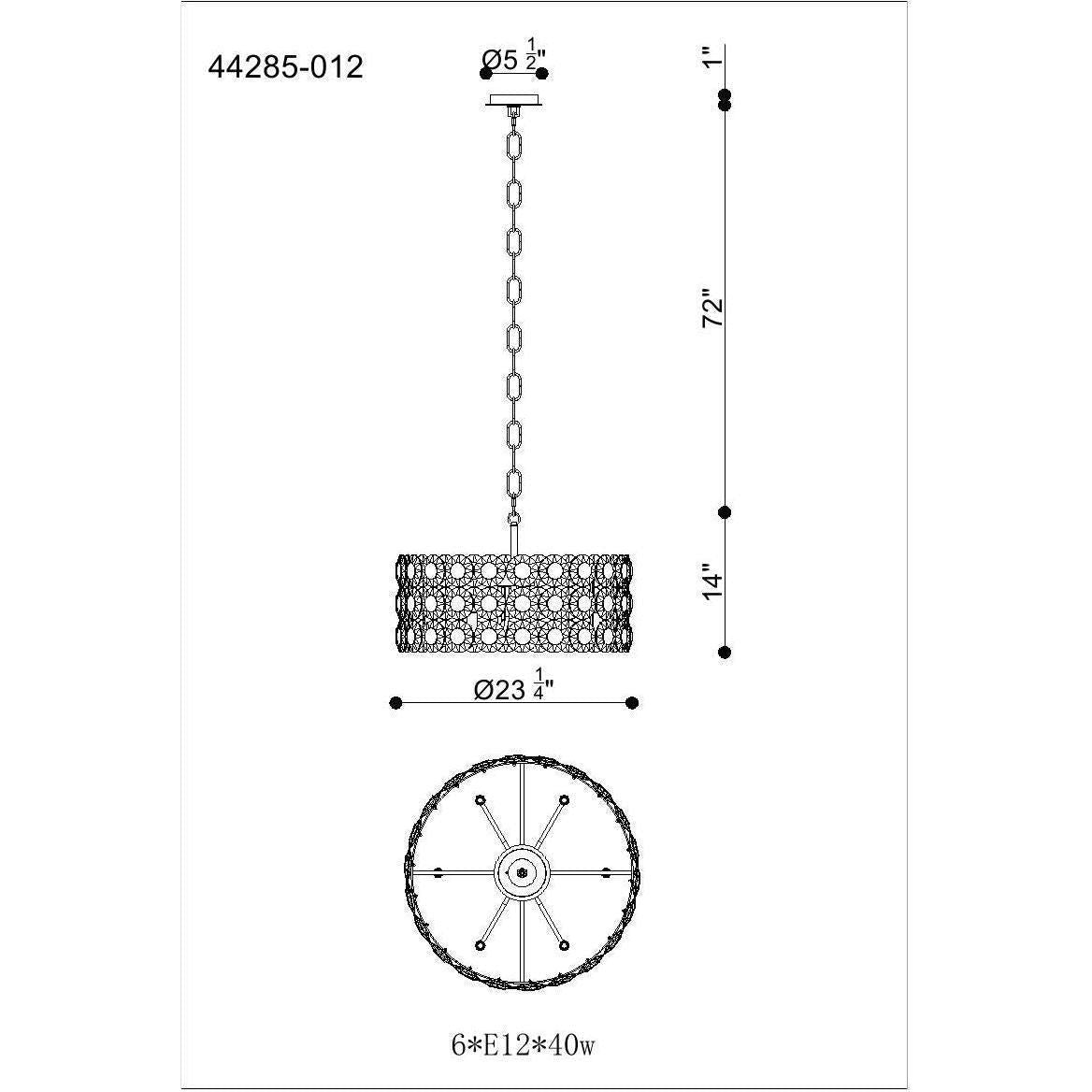 Eurofase - Perrene 6 Light Chandelier - Lights Canada