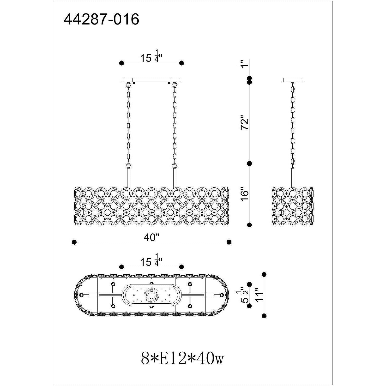 Eurofase - Perrene 8 Light Chandelier - Lights Canada