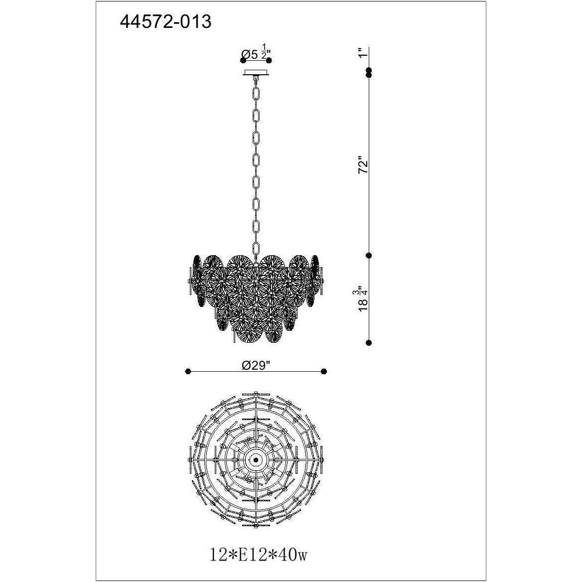 Eurofase - Sue-Anne 12 Light Chandelier - Lights Canada