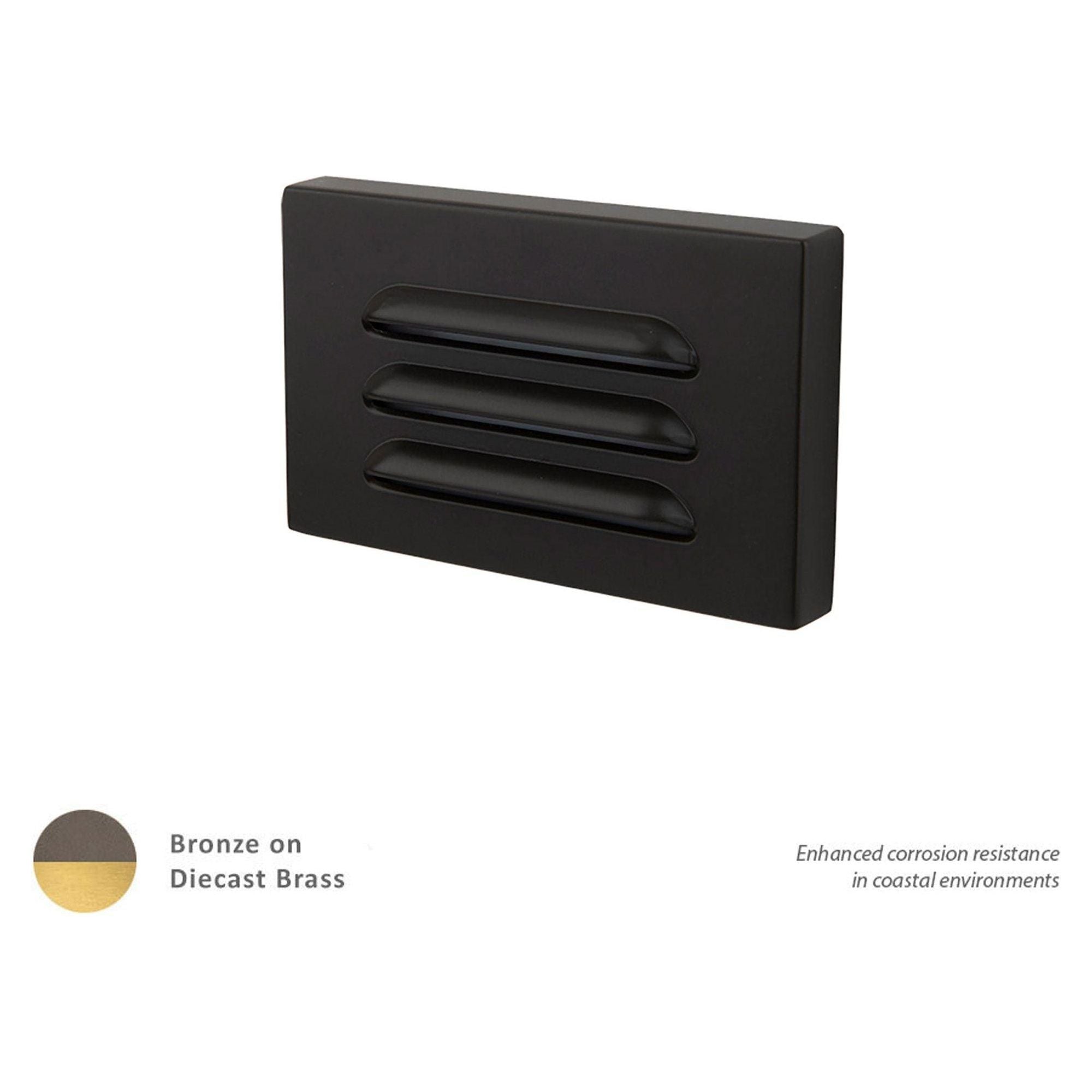 WAC Lighting - 5" 12V LED Horizontal Louvered Surface Mounted Indoor/Outdoor Step Light and Wall Light - Lights Canada