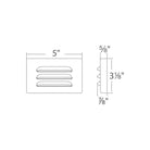 WAC Lighting - 5" 12V LED Horizontal Louvered Surface Mounted Indoor/Outdoor Step Light and Wall Light - Lights Canada