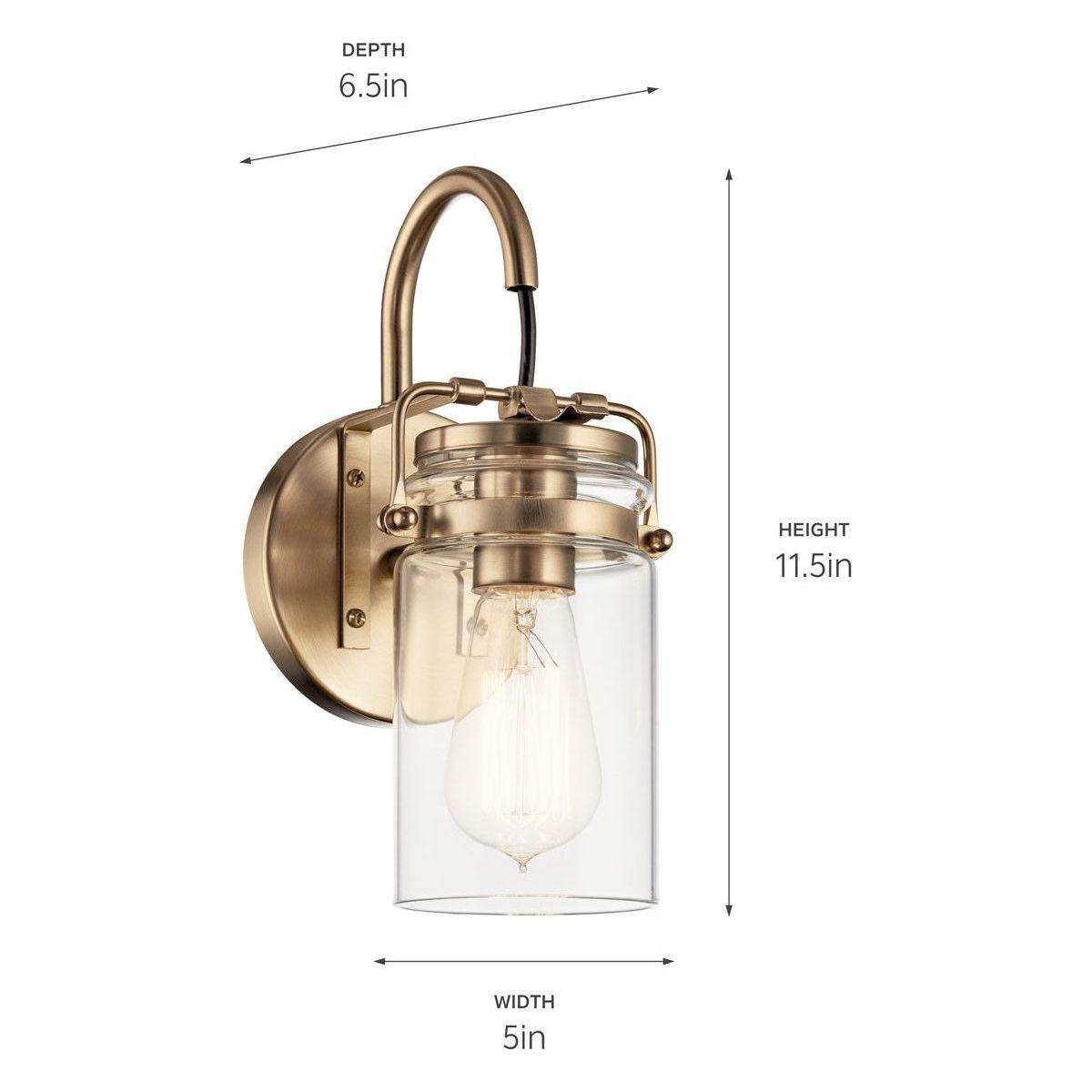 Kichler - Brinley 11.5" 1-Light Sconce - Lights Canada