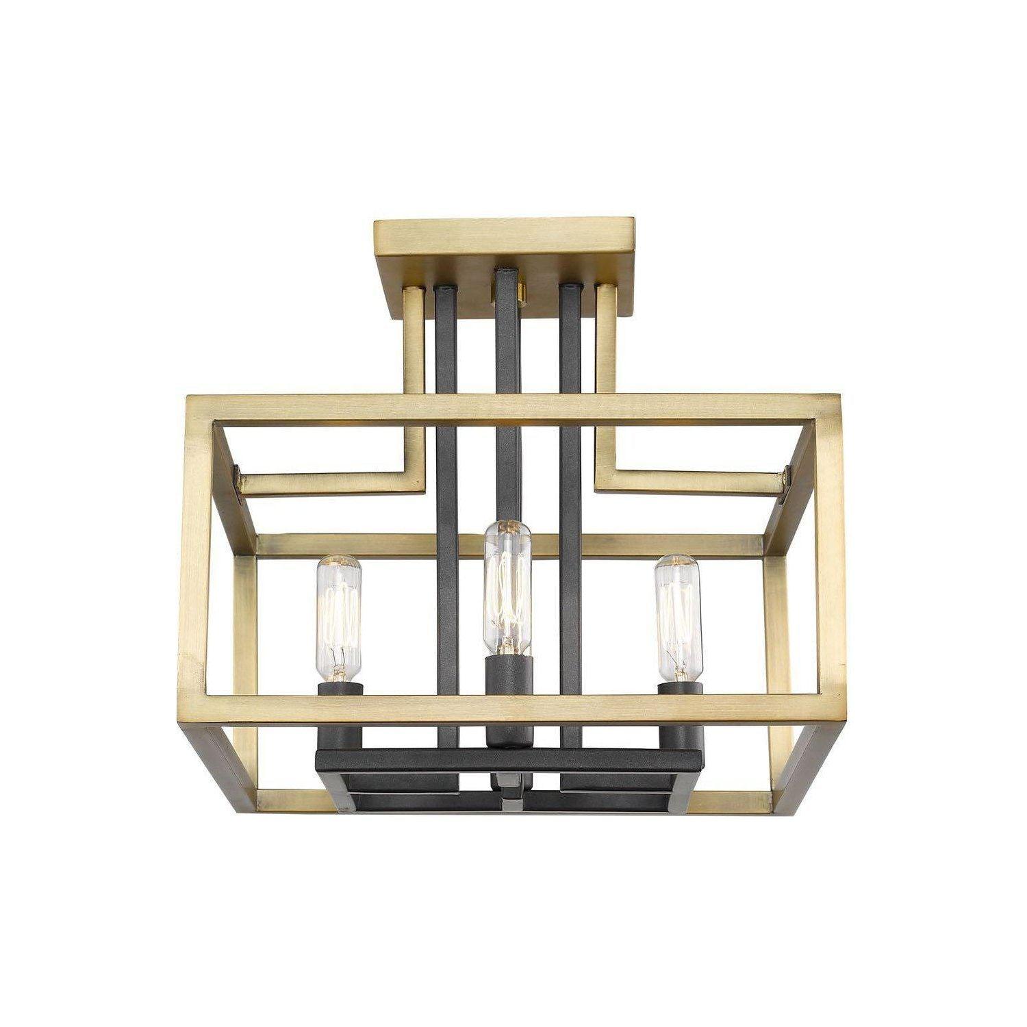 Z-Lite - Quadra Semi Flush Mount - Lights Canada