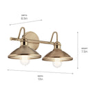 Kichler - Clyde 2-Light Vanity Light - Lights Canada