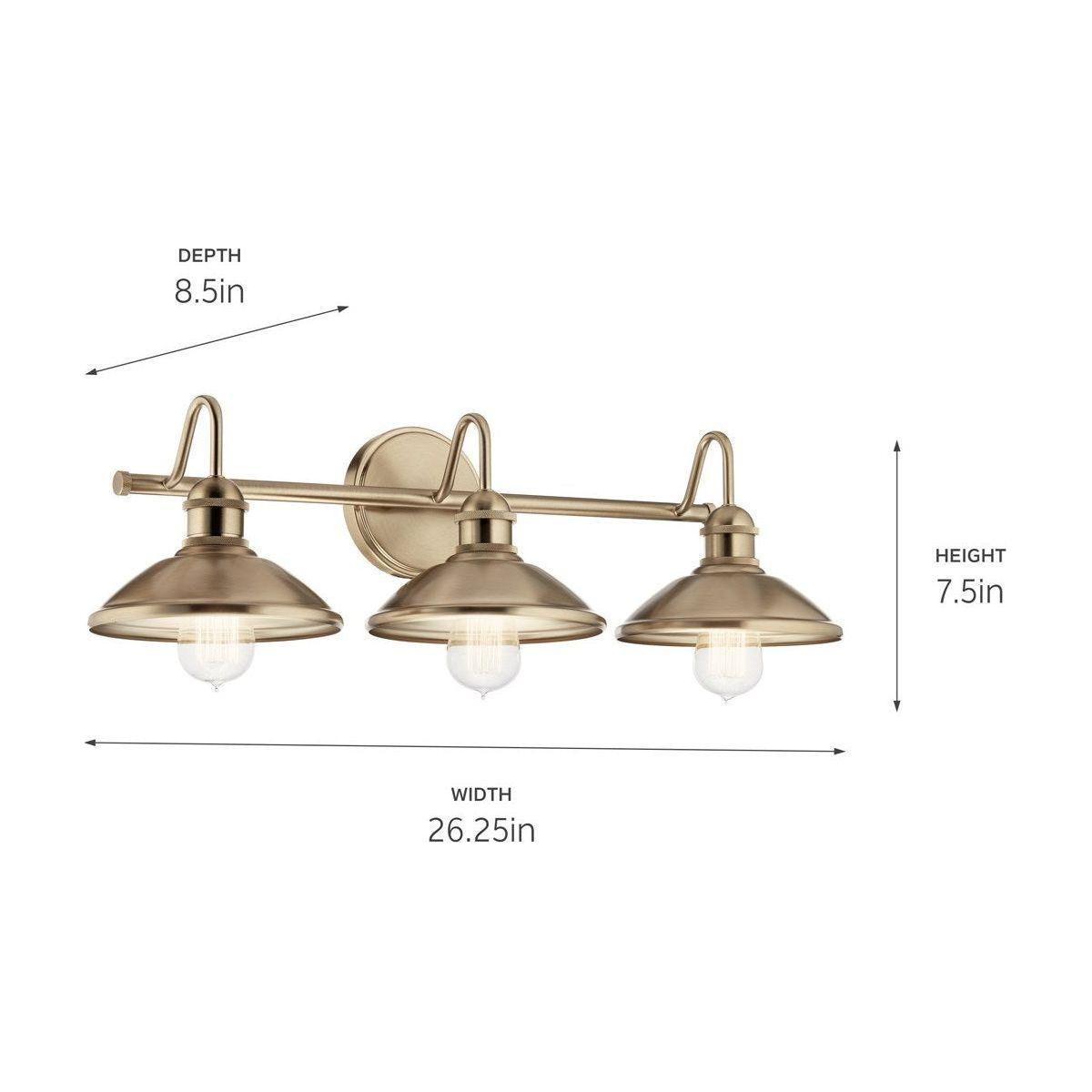 Kichler - Clyde 3-Light Vanity Light - Lights Canada