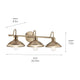 Kichler - Clyde 3-Light Vanity Light - Lights Canada