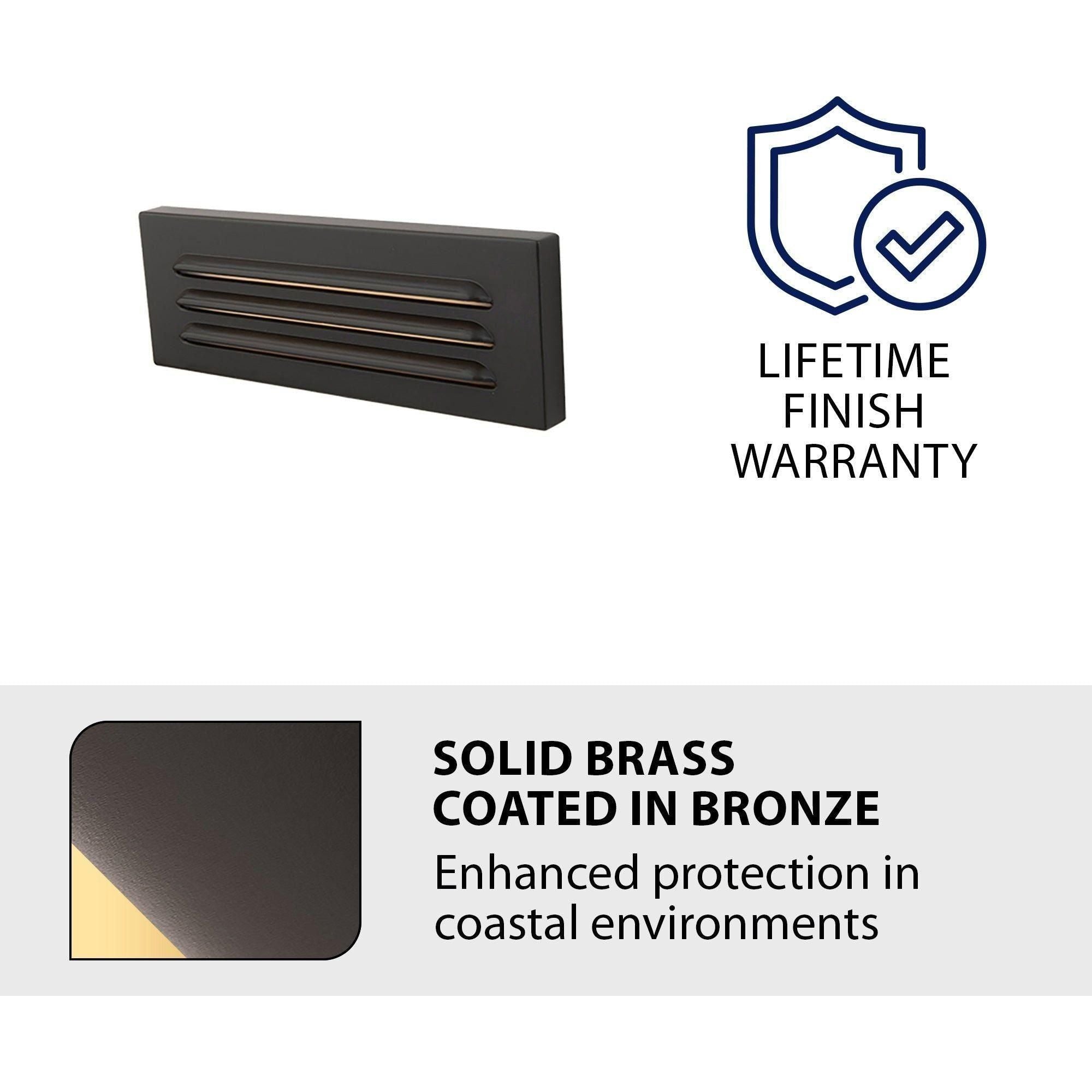 WAC Lighting - 9" 12V LED Horizontal Louvered Surface Mounted Indoor/Outdoor Step Light and Wall Light - Lights Canada