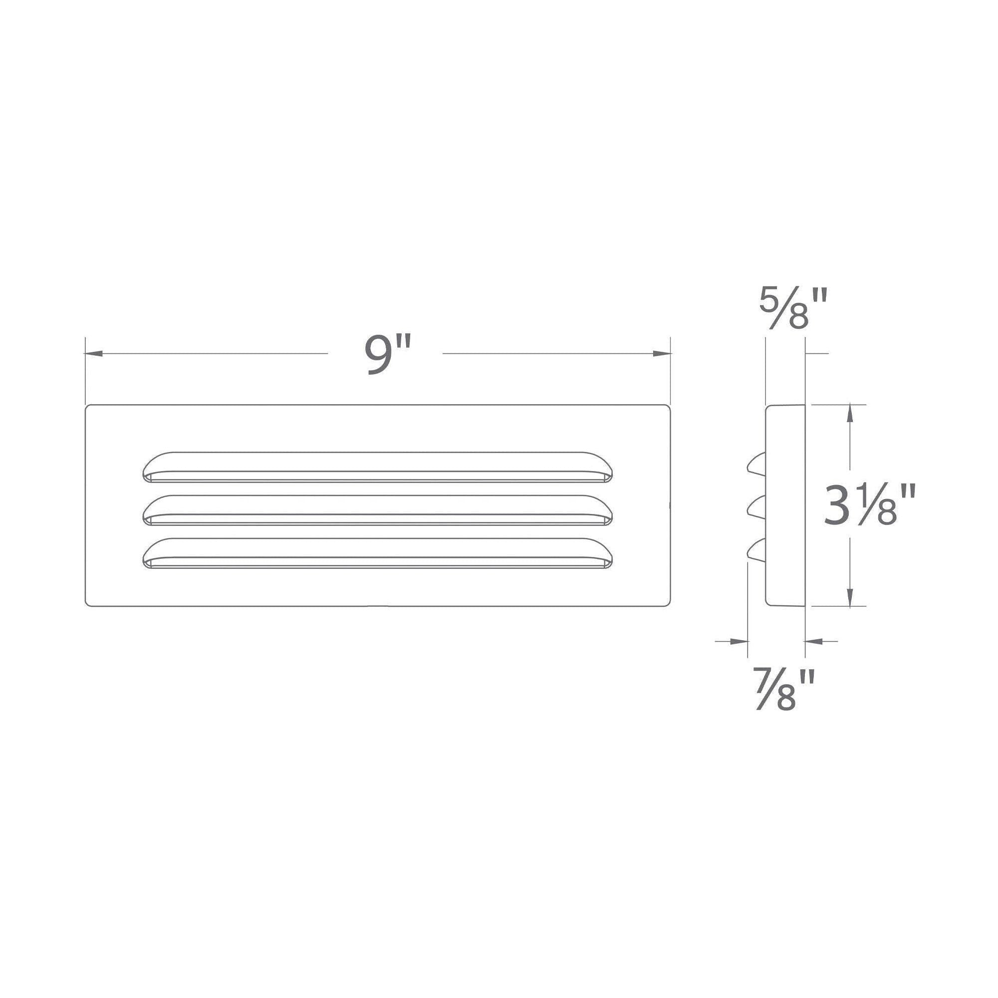 WAC Lighting - 9" 12V LED Horizontal Louvered Surface Mounted Indoor/Outdoor Step Light and Wall Light - Lights Canada