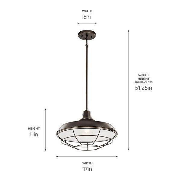 Kichler - Kichler Pier Outdoor Pendant Flush 1 Light - Lights Canada
