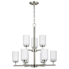 Generation Lighting - Oslo Nine Light Chandelier (with Bulbs) - Lights Canada