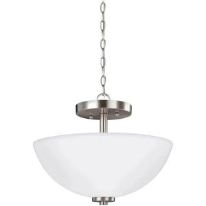 Generation Lighting - Oslo Two Light Semi-Flush Convertible Pendant (with Bulbs) - Lights Canada