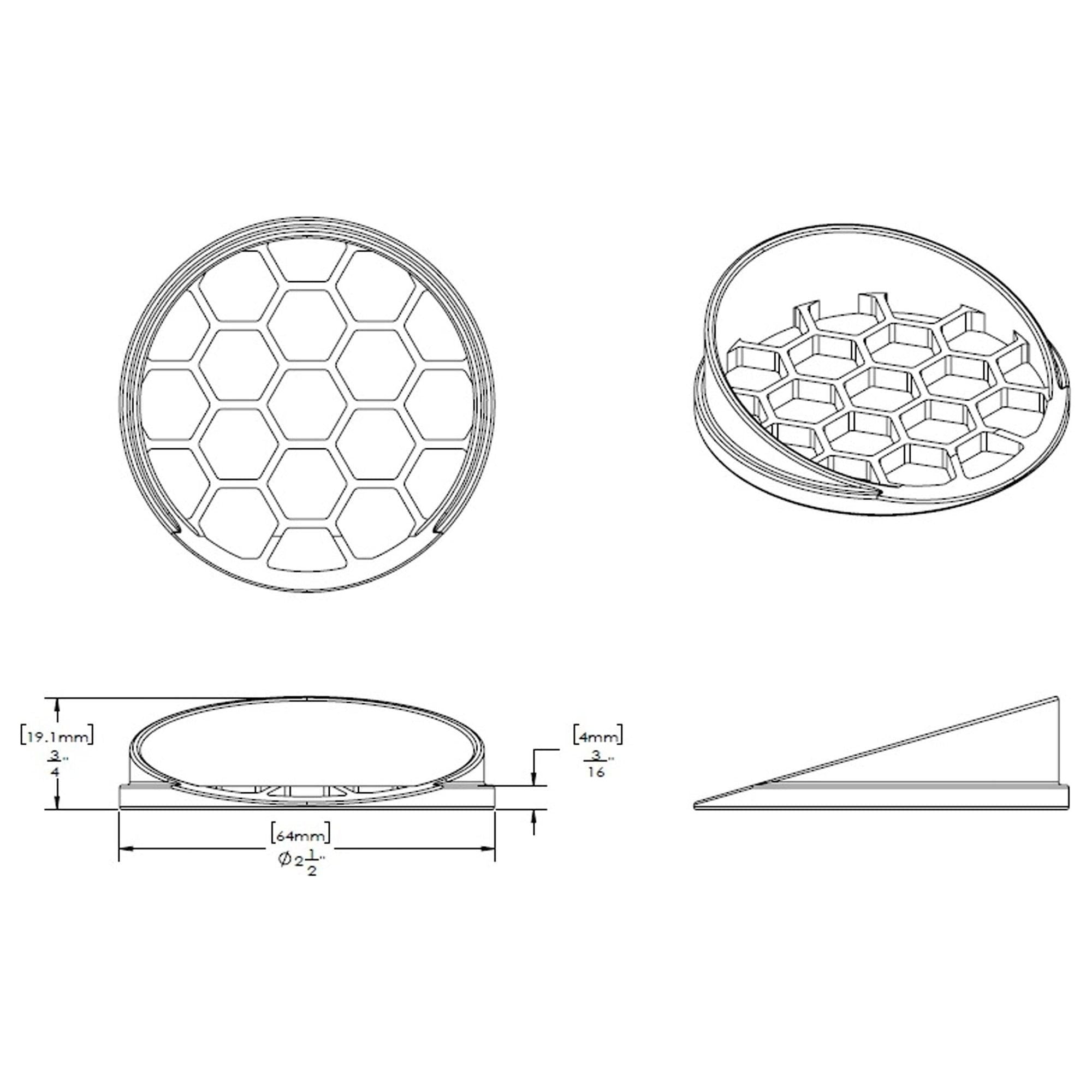 WAC Lighting - Snap-on Honeycomb Louver Glare Control for WAC Landscape Lighting Accent Light - Lights Canada