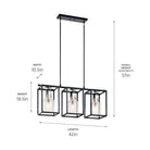 Kichler - Kichler Kitner Linear Chandelier 3Lt - Lights Canada