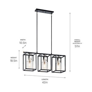 Kichler - Kichler Kitner Linear Chandelier 3Lt - Lights Canada