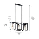 Kichler - Kichler Kitner Linear Chandelier 3Lt - Lights Canada