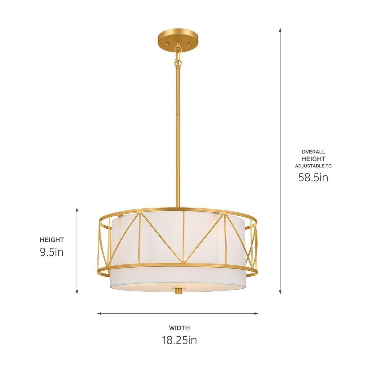 Kichler - Birkleigh 18" 3-Light Convertible Pendant - Lights Canada