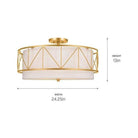 Kichler - Birkleigh 24" 4-Light Semi Flush Mount - Lights Canada