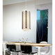 Checkered 1-Light Drum Shade Mini Pendant