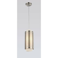 Checkered 1-Light Drum Shade Mini Pendant