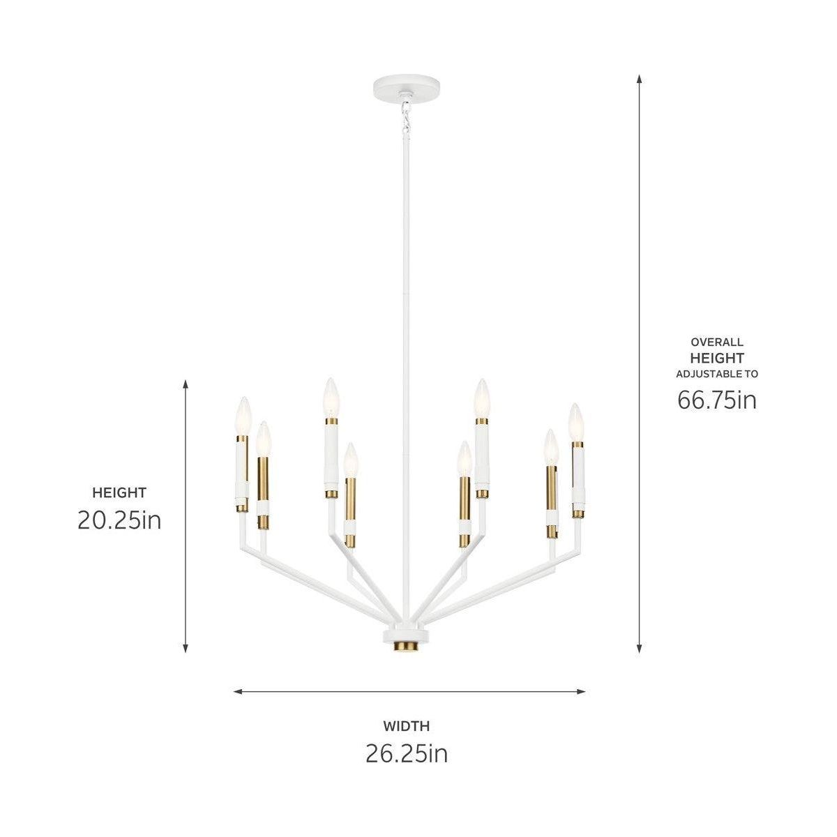 Kichler - Armand 26" 8-Light Chandelier - Lights Canada