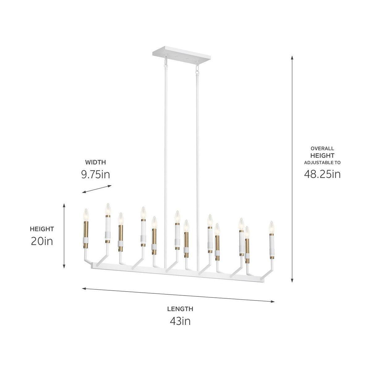 Kichler - Armand 42.75" 12-Light Linear Suspension - Lights Canada