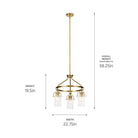 Kichler - Everett 22.5" 3-Light Round Chandelier - Lights Canada