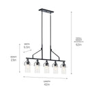 Kichler - Everett 42" 5-Light Linear Suspension - Lights Canada
