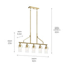 Kichler - Everett 42" 5-Light Linear Suspension - Lights Canada