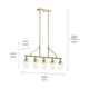 Kichler - Everett 42" 5-Light Linear Suspension - Lights Canada