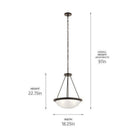 Kichler - Kichler Ritson Inverted Pendant Small - Lights Canada