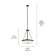 Kichler - Kichler Ritson Inverted Pendant Small - Lights Canada