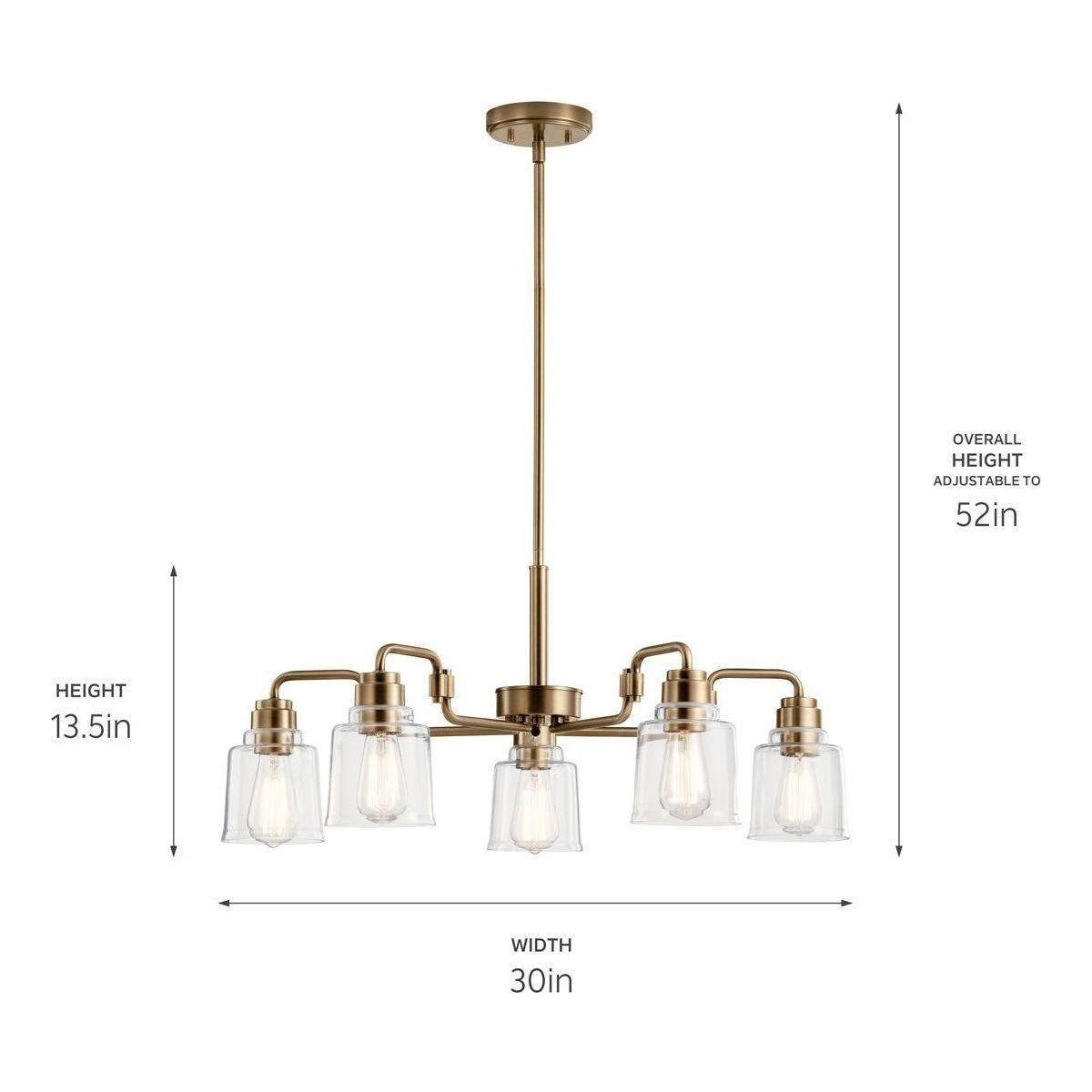 Kichler - Aivian 30" 5-Light Chandelier - Lights Canada