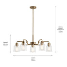 Kichler - Aivian 30" 5-Light Chandelier - Lights Canada