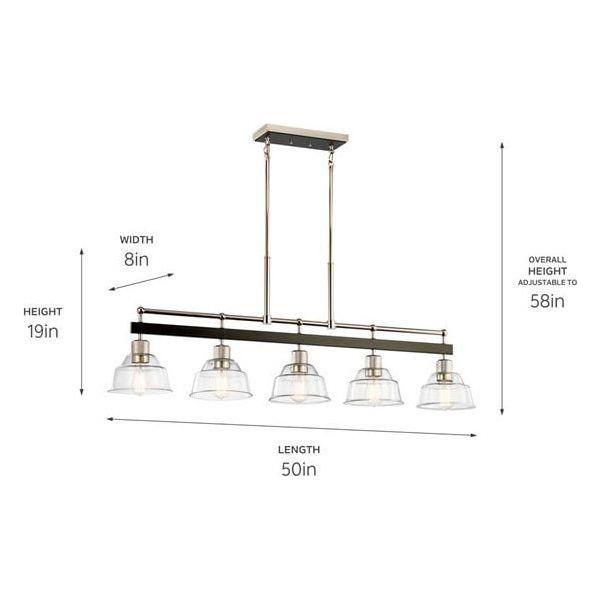 Kichler - Kichler Eastmont Linear Chandelier 5Lt - Lights Canada