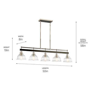 Kichler - Kichler Eastmont Linear Chandelier 5Lt - Lights Canada