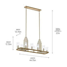 Kichler - Kichler Kimrose Linear Chandelier 10Lt - Lights Canada