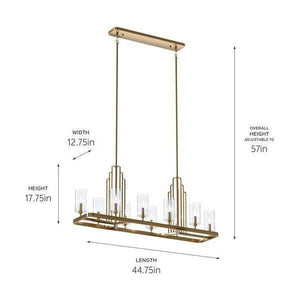 Kichler - Kichler Kimrose Linear Chandelier 10Lt - Lights Canada