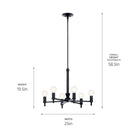 Kichler - Torvee 26" 6-Light Chandelier - Lights Canada