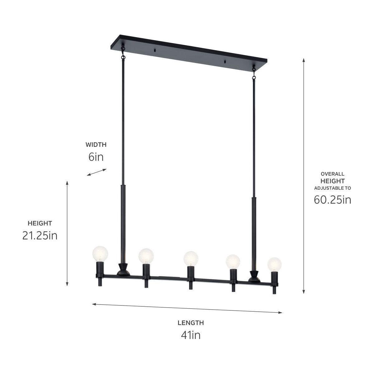 Kichler - Torvee 42" 5-Light Linear Suspension - Lights Canada