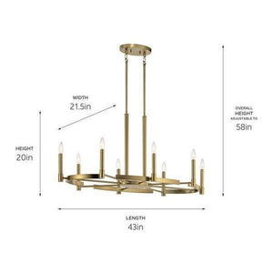 Kichler - Kichler Tolani Oval Chandelier 8Lt - Lights Canada