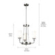 Kichler - Kichler Vetivene Mini Chandelier 3Lt - Lights Canada