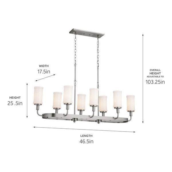 Kichler - Kichler Vetivene Linear Chandelier 8Lt - Lights Canada