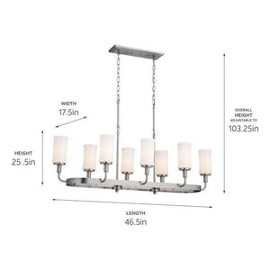 Kichler - Kichler Vetivene Linear Chandelier 8Lt - Lights Canada