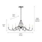Kichler - Kichler Freesia Oval Chandelier 8Lt - Lights Canada